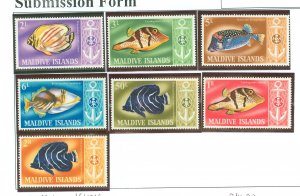 Maldive Islands #214-220 Mint (NH) Single (Complete Set)