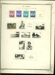 Collection, Saint Lucia Scott Album Pages, 1883/1986, Cat $86, Mint & Used