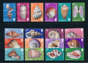 [99705] Bermuda 2002 Marine Life Sea shells 18 Values MNH