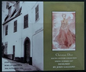 GIBRALTAR 1997 DIOR COLLECTION MINISHEET SGMS816  UNMOUNTED MINT.