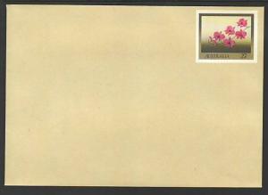 Australia Flowers Unused Postal Envelope 
