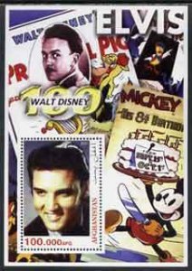 AFGHANISTAN - 2003 - Disney & Elvis #3 - Perf Min Sheet - M N H - Private Issue