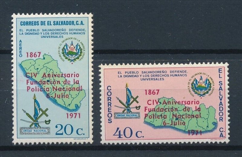 [116181] El Salvador 1971 CIV Anniversary National Police OVP  MNH