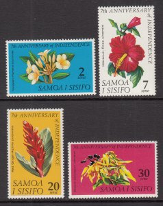 Samoa 304-307 Flowers MNH VF