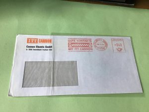Germany 1974 Cannon Tech Electric  ITT Cannon Stamp Cover  Ref 52159