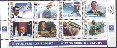 Micronesia 249 Bottom Block MNH  Aircraft, Rocket, Flag, Gianni Caproni