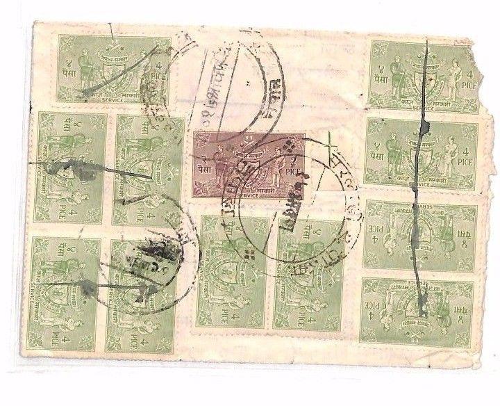 BF16 1960s NEPAL Official SERVICE Cover IMPRESSIVE MULTIPLE FRANKING 