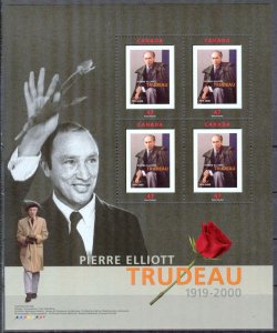 Canada 2001 Pierre Elliott Trudeau Politician Mi.Bl.56 S/S MNH