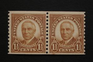 United States #686 1 1/2 Cent Harding Coil Pair 1930 MNH