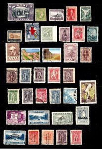 Greece stamps x 36, mint & used,   CV  $74.00