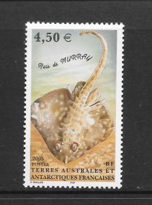 MARINE LIFE - FRENCH SOUTHERN ANTARCTIC TERRITORY #353  RAY   MNH