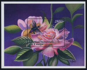 Congo CR 1610-2 MNH Flowers, Rose, Insect, Honey Bee