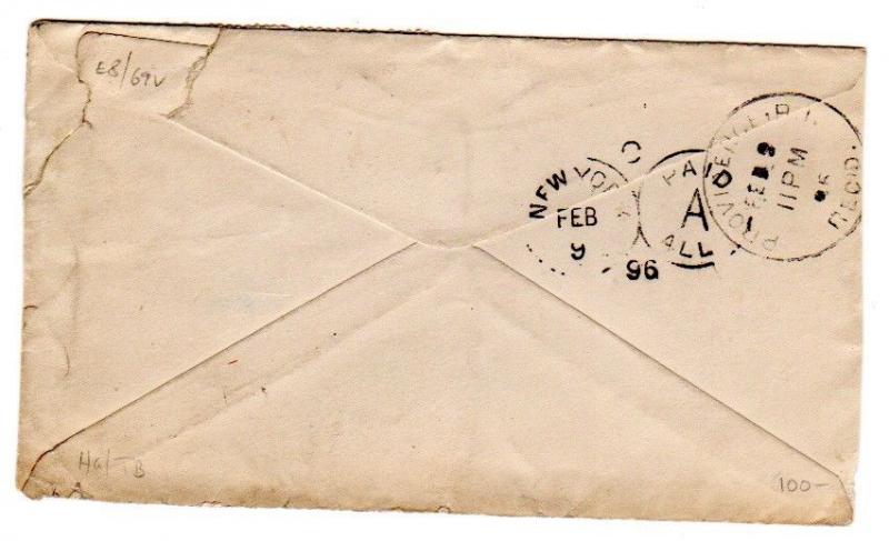 Haiti 1896 Scott 32, 33 and 36 envelope to Providence Rhode Island, USA