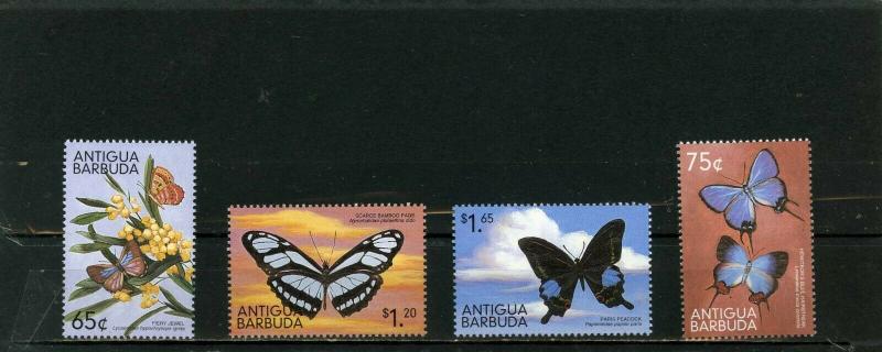 ANTIGUA& BARBUDA 1999 Sc#2288-2291 BUTTERFLIES SET OF 4 STAMPS MNH