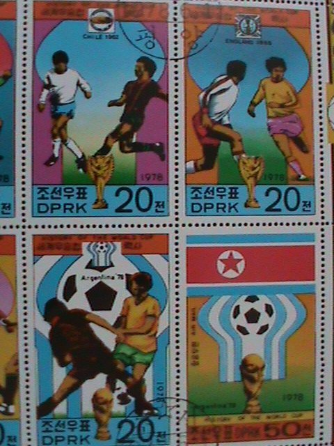 ​KOREA-1978-SC#1709a HISTORY OF THE WORLD CUP SOCCER -CTO-SHEET VF LAST ONE