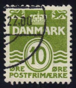 Denmark #318 Numeral (fluoro), used (0.20)