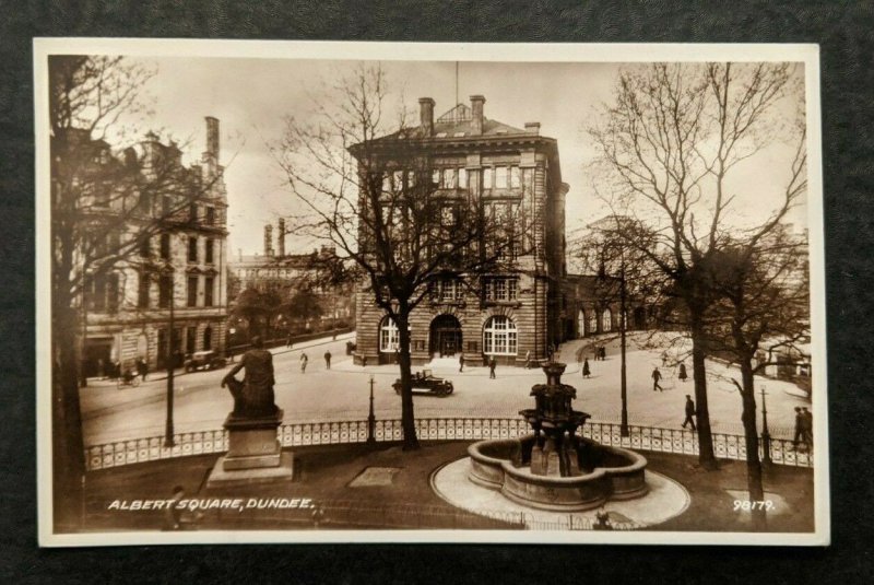 Vintage Albert Square Dundee Scotland Real Picture Postcard RPPC Cover