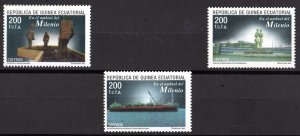 Equatorial Guinea 2001 Sc#246/248 MILLENNIUM/SHIP PETROLEUM Set (3) MNH