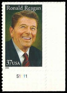 PCBstamps   US #3897 37c Ronald Reagan, MNH, (4)