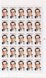 Scott #2955 Richard M Nixon 37th President Plate Block of 25 Stamps - MNH Right