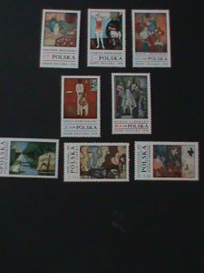 ​POLAND-1970 SC#1763-70 -STAMP DAY- FAMOUS POLISH PAINTINGS -MNH-VF LAST ONE