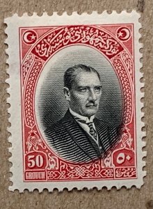 Turkey 1926 50g Mustafa Pasha. SEE NOTE. Scott 645, CV $15.00.  Isfila 1169