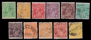 1914-24 AUSTRALIA KING GEORGE V - WMK 9 - USED - F/VF - CV$28.35 (ESP#9984)