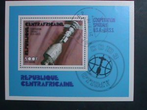 CENTRAL AFRICA-1976- COOPERATION SPACE PROGRAMS-USA & USSR-CTO S/S VERY FINE