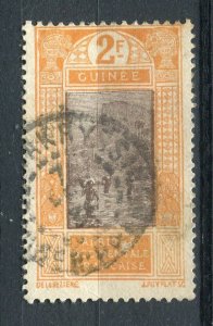 FRENCH COLONIES; GUINEA early 1900s pictorial issue used 2Fr. POSTMARK