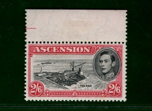 ASCENSION KGVI Stamp SG.45c 2s.6d p13 UMM MNH Marginal 1944 Cat £27+ BLBLUE29