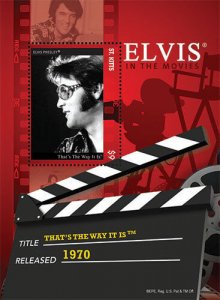 SAINT KITTS 2012 - ELVIS PRESLEY MOVIE SERIES STAMP SOUVENIR SHEET (#3) MNH