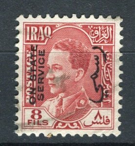 IRAQ; 1934 early King Ghazi State Service issue fine used 8fl. value