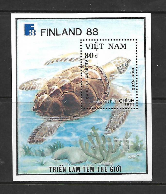 NORTH VIETNAM, 1971, MNH, SS. TURTLES