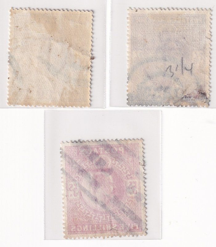 GB stamps _ 1902 _ King Edward VII_2´6Sh´P + 5P_ sg 316+317+318_ great cancels