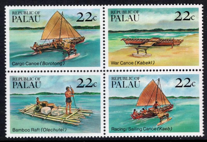 Palau 70a Canoes Boats MNH VF