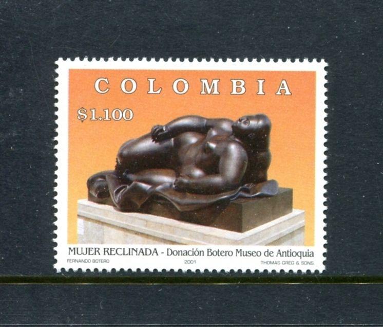 Colombia 1181, MNH, Reclining Woman, by Fernando Botero 2001. x23443