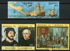 Nicaragua 1986 - Scott 1561 .. 1566, set of 3 pairs, CTO