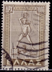 Greece, 1947, Colossus of Rhodes, 1000d, sc#515, used