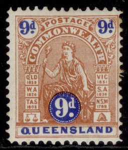 AUSTRALIA - Queensland EDVII SG283a, 9d pale brown & blue(A), M MINT. Cat £70.