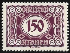 Austria Postage Due Scott # J119 Mint Hinged MH. All Additional Items Ship Free.