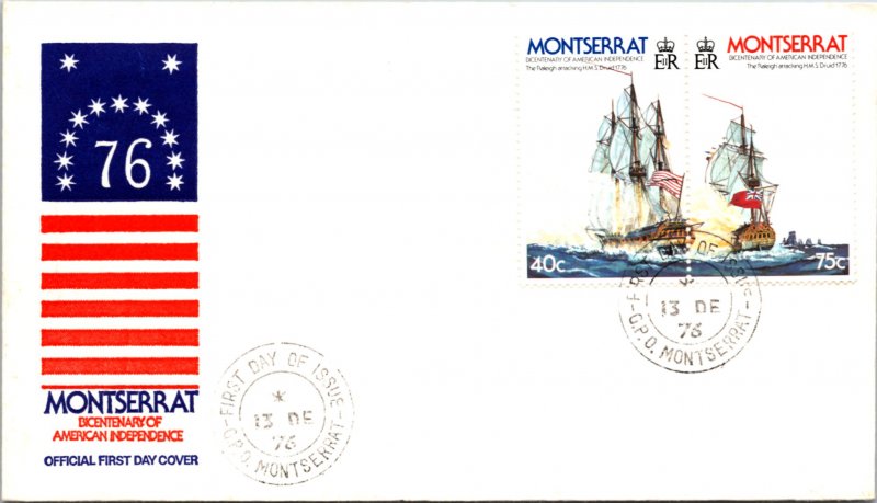 Montserrat, Ships, Worldwide First Day Cover, Americana