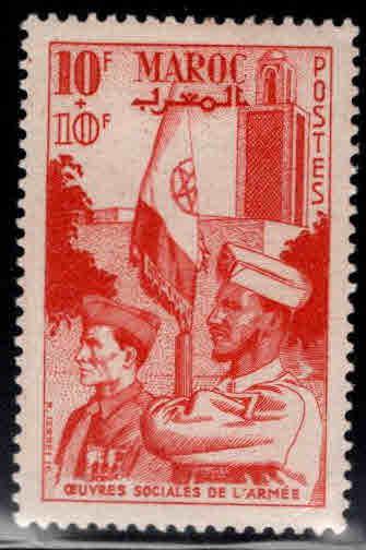 French Morocco Scott B43  MH* 1949 semi-postal stamp