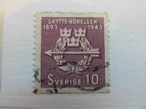 1943 Sweden Sverige Sweden 10o perf 121⁄2 fine green used A13P41F67-