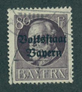 GERMAN STATES - BAVARIA SC# 205 F-VF U 1919