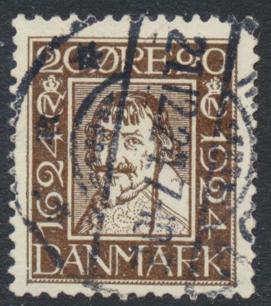 Denmark Scott 173 (AFA 141), 20ø Postal Anniversary FVF used