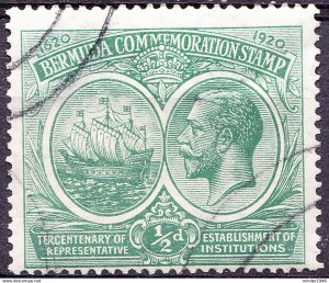 BERMUDA 1920 KGV 1/2d Green SG60 FU