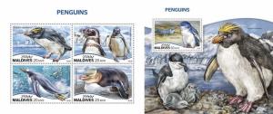 Z08 MLD18713ab Maldives 2018 Penguins MNH ** Postfrisch Set