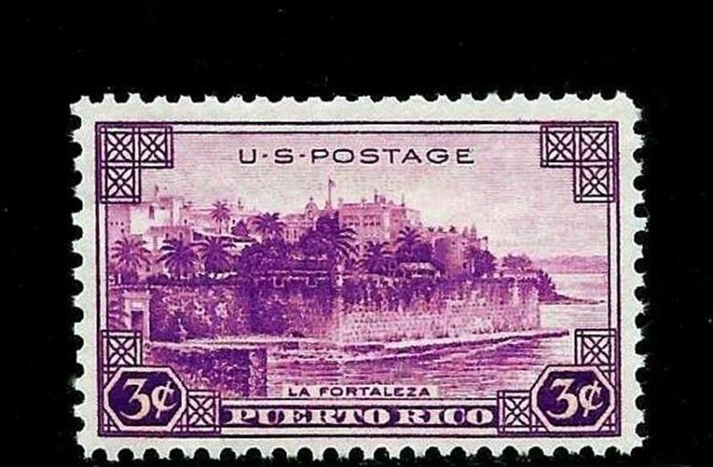 U S  - 1937 - PUERTO RICO - FORTALEZA - SC# 801 - MINT - MNH - SINGLE!