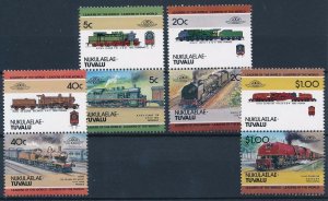 [63590] Tuvalu 1984 Steam Locs - Trains - Railways Nukulaelae MNH