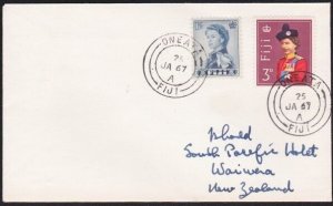 FIJI 1967 cover to New Zealand - ONEATA cds - wrong date format............B2869